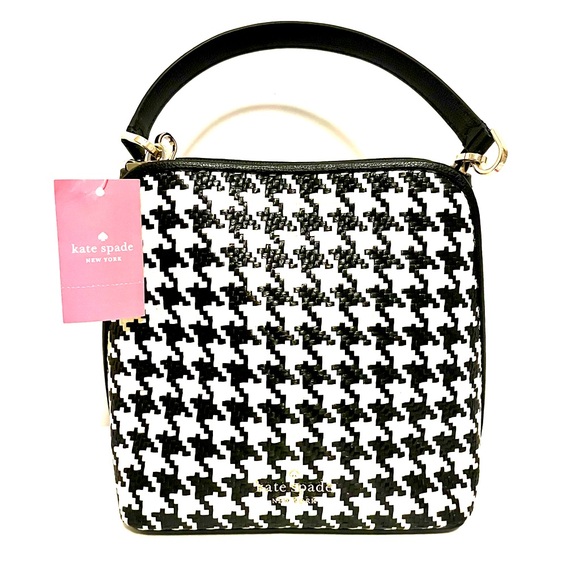 kate spade Handbags - KATE SPADE Bucket Woven Houndstooth Bag